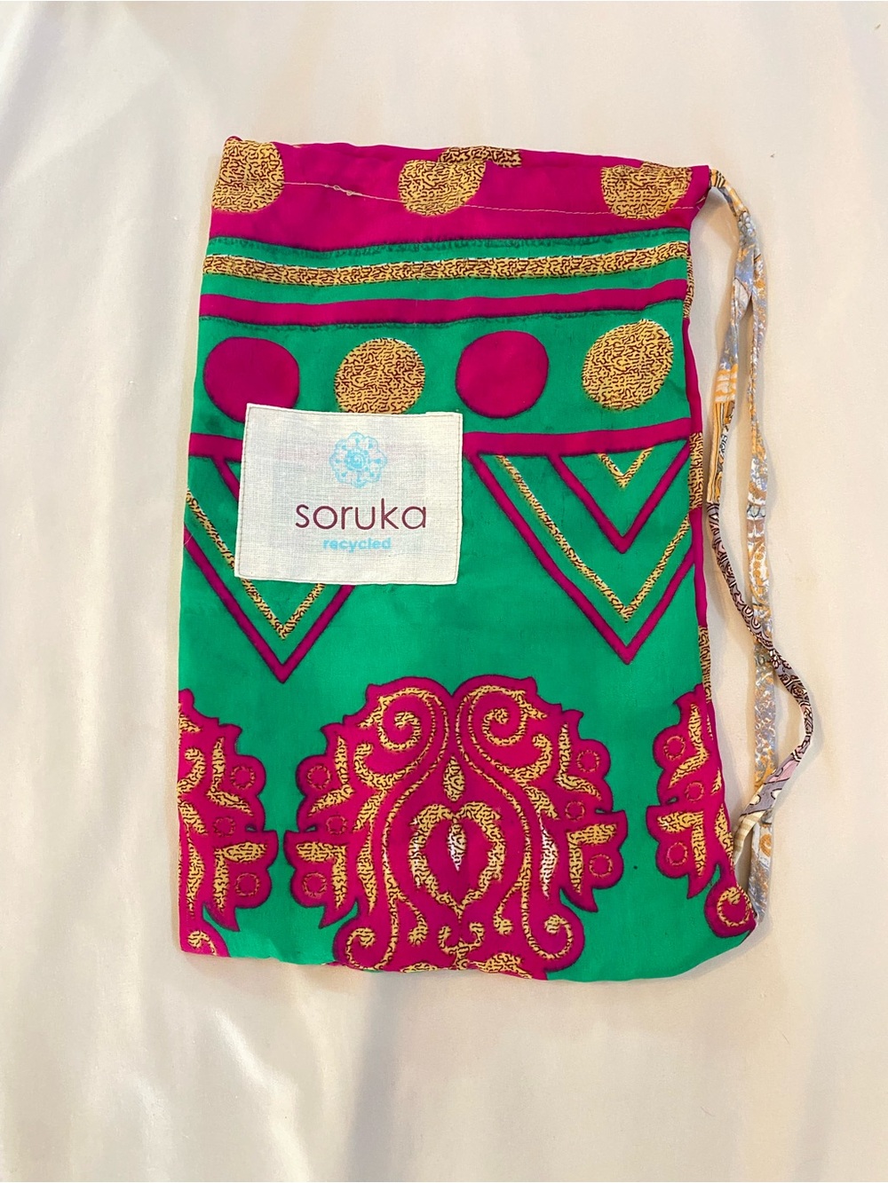 Soruka Recycled Green & Pink Mini Bag